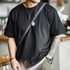 Men’s Retro Heavyweight Embroidered T-Shirt – 270g Black Cotton Summer Tee